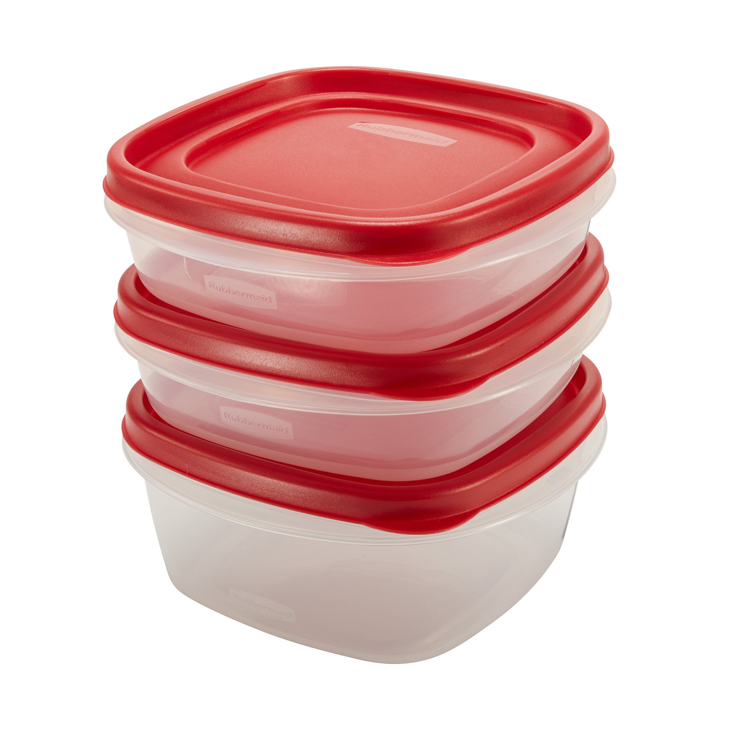 Rubbermaid Easy Find Lids Food Storage Containers, Racer Red, 6-Piece Set