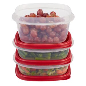 Rubbermaid Easy Find Lids Food Storage Containers, Racer Red, 6-Piece Set