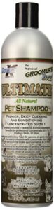 groomer's edge ultimate pet shampoo | deep cleans and conditions dogs, cats, puppies, kittens, horses, cattle | 16 ounce bottle