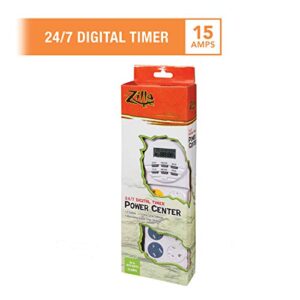 Zilla Reptile Pet Habitat Lighting & Terrarium Heat Power Center Timer, Digital