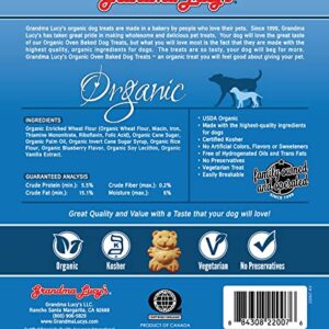 Grandma Lucy's Organic Oven Baked Dog Treats - Blueberry, 14 oz