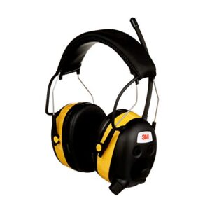 3m worktunes hearing protector with am/fm radio, nrr 24 db,black/yellow