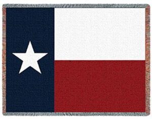 private label texas state flag woven jacquard throw blanket afghan