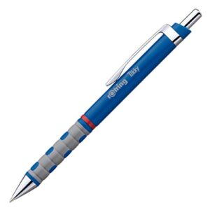 rotring tikky ballpoint pen, medium point, white barrel, blue ink (1904718)