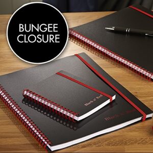 Black n' Red Notebook, Durable Poly Cover, Premium Optik Paper, Environmentally Friendly, Spiral Binding, 5-5/8" x 3-3/4", 70 Double-Sided Ruled Sheets, 1 Count (F67010)