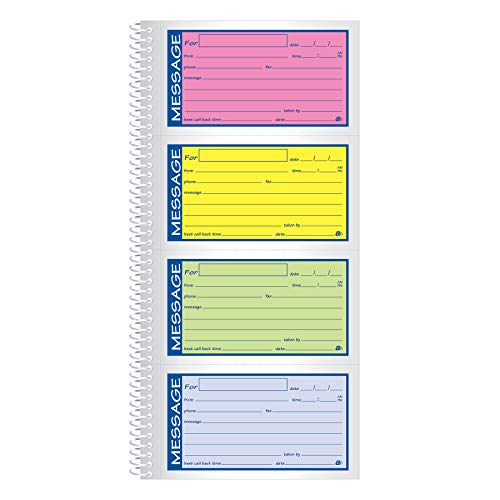 Adams® High Impact Phone Message Book, 2-Part Carbonless, 5-1/4" x 11", 200 Sets per Book (SC1153RB)