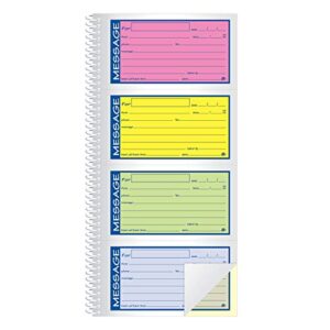 Adams® High Impact Phone Message Book, 2-Part Carbonless, 5-1/4" x 11", 200 Sets per Book (SC1153RB)