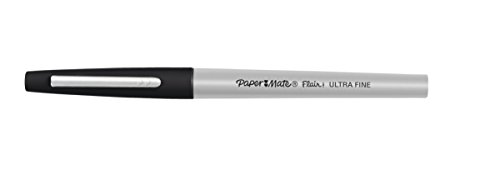 Paper Mate Flair Felt Tip Pens, Ultra Fine Point (0.4mm), Black, 12 Count