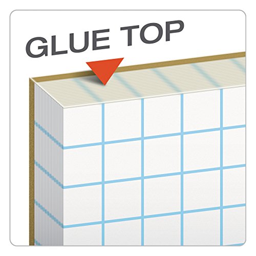 TOPS Cross-Section Pads, 8-1/2" x 11", Glue Top, Graph Rule (10 x 10), 50 Sheets (35101)