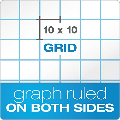 TOPS Cross-Section Pads, 8-1/2" x 11", Glue Top, Graph Rule (10 x 10), 50 Sheets (35101)