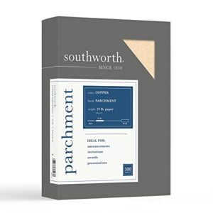 southworth parchment paper, 8.5" x 11", 24 lb/90 gsm, copper, 500 sheets - packaging may vary (894c)