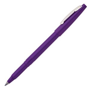 Pentel Rolling Writer Rollerball Pen, 4MM Medium Tip, Violet Barrel/Ink, Dozen PENR100V (R100-V)