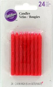 wilton celebration candles, 2.5", red