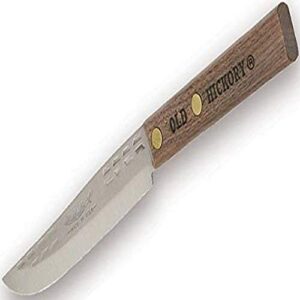 ontario knife 750-4 paring knife, carbon steel blade, 7-1/2 in l, brown