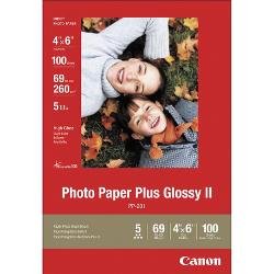 canon photo paper plus glossy ii, 4 x 6 inches, 100 sheets (2311b023)