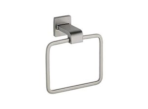 delta faucet 77546-ss ara wall mounted towel ring in stainless, bathroom accessories