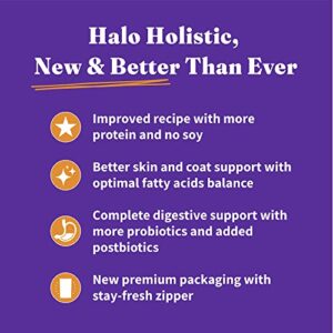 Halo Holistic Cat Food Dry, Cage-free Chicken Recipe, Complete Digestive Health, Dry Cat Food Bag, Adult Formula, 6-lb Bag