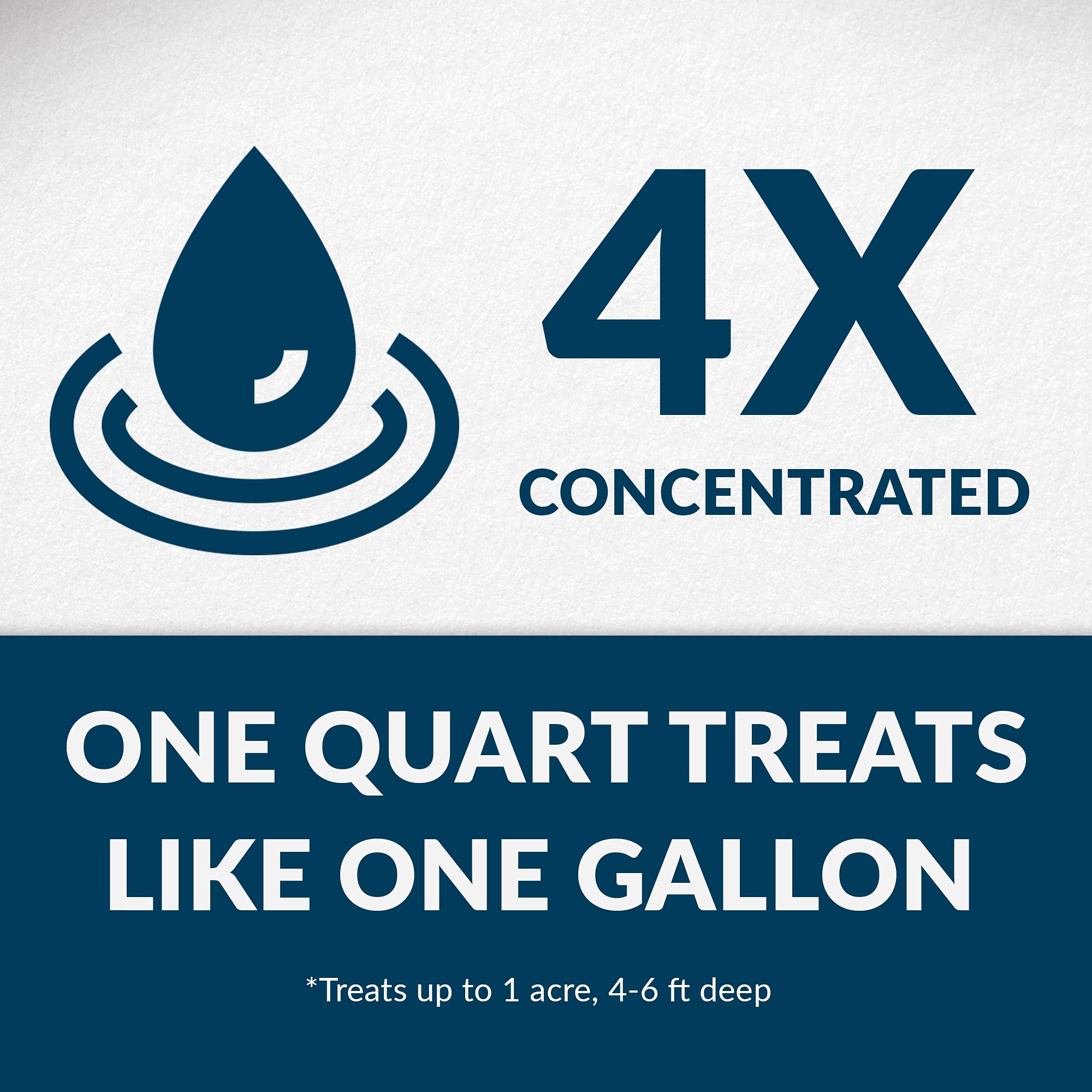 Airmax 4X Concentrated Nature's Blue Liquid Pond Dye, 4X Liquid Concentrate, Treats Like 1 Gallon, Ecofriendly, Clean & Clear Water, No Mixing, Enhances Natural Color, Treats up to 1 Acre, 1 Quart