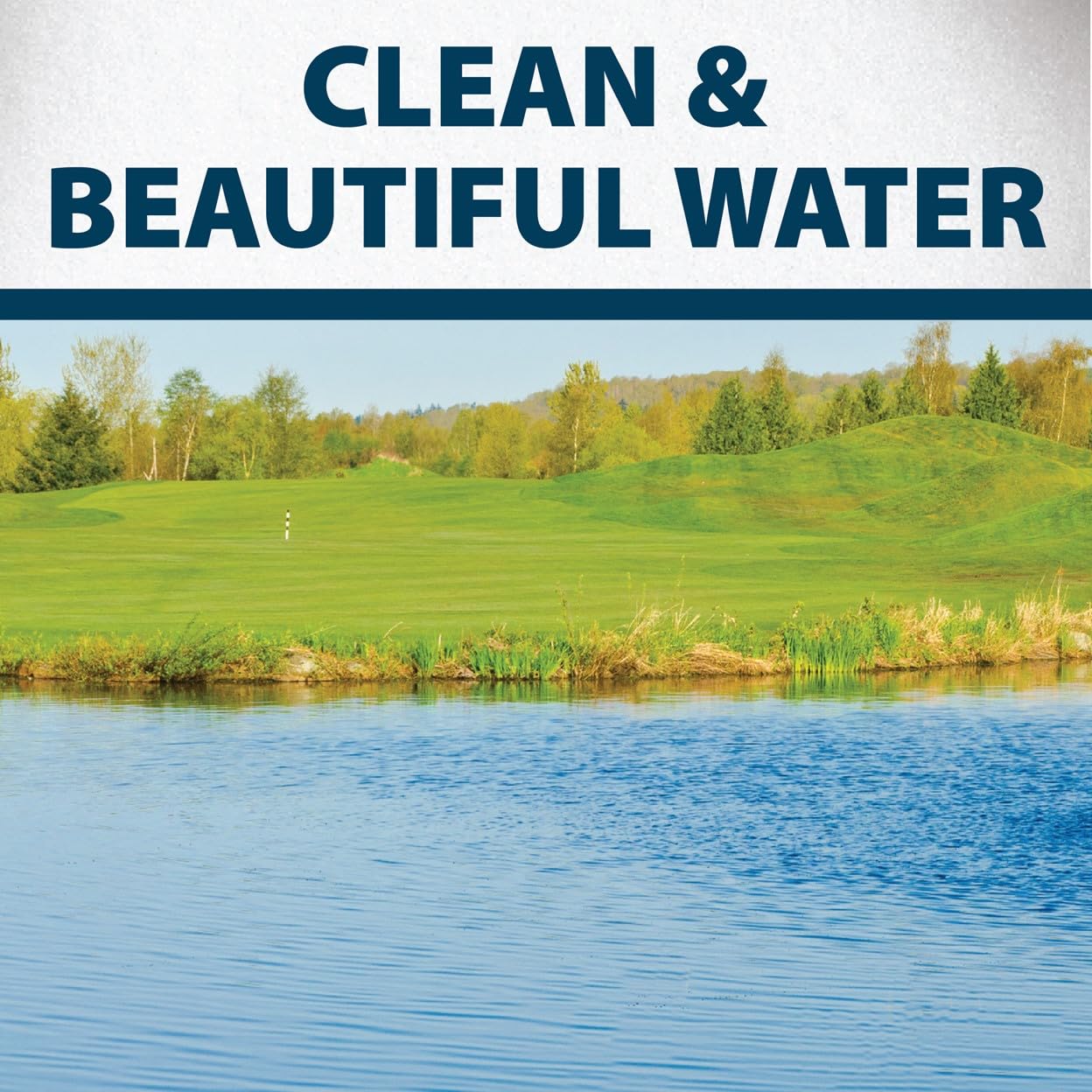 Airmax Nature's Blue Pond Dye Plus with PondClear Beneficial Bacteria, Cleans & Clears Water, Safe for The Environment - 1 Gallon