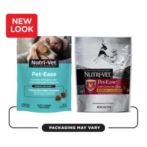 Nutri-Vet Pet-Ease Soft Chews for Dogs - Vet Formulated with Chamomile and Tryptophan to Soothe and Calm Dogs - Approximately 65 Soft Chews