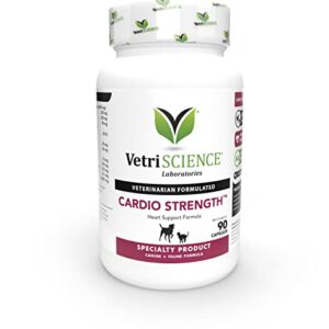 VETRISCIENCE - Cardio Strength, Cardiovascular and Circulatory Support Supplement for Dogs and Cats, 90 Capsules