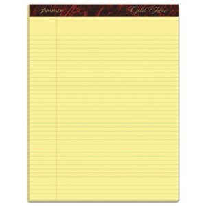 esselte ess20022 ampad gold fibre pads, 8 1/2 x 11 3/4, canary, 50 sheets (pack of 12)