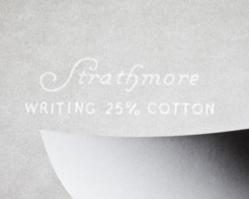 Strathmore 300068 25% Cotton Business Stationery, 24lb, 8 1/2 x 11, Ultimate White, 500 Sheets