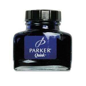 parker quink 2-oz ink bottle for fountain pens, blue-black ink, 1 bottle (3007100)