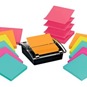 Post-it Sheet Super Sticky Note and Dispenser Value Pack, 3 in x 3 in, 12 Pads, Assorted Colors (DS330-SSVA)