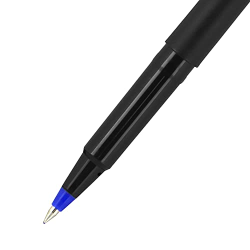 Sanford Uniball Roller Stick Pen, 0.5Mm Micro Point, Blue Ink, Dozen (60153)