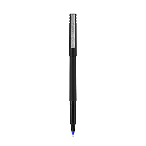 Sanford Uniball Roller Stick Pen, 0.5Mm Micro Point, Blue Ink, Dozen (60153)