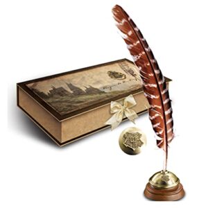 the noble collection harry potter hogwart's writing quill with stand