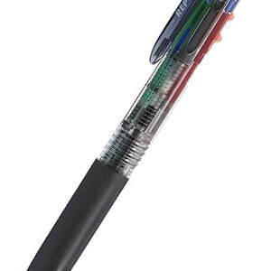 Tombow 4 Colors Ballpoint Pen, Reporter 4, Black, Red, Blue, Green, Transparent Body (BC-FRC20)