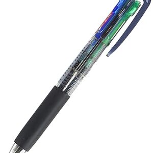 Tombow 4 Colors Ballpoint Pen, Reporter 4, Black, Red, Blue, Green, Transparent Body (BC-FRC20)