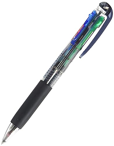 Tombow 4 Colors Ballpoint Pen, Reporter 4, Black, Red, Blue, Green, Transparent Body (BC-FRC20)