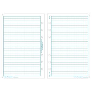 Rite In The Rain Weatherproof Loose Leaf Paper, 4 5/8" x 7", 32# White, Universal Pattern, 100 Sheet Pack (No. 372)