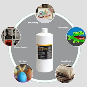 Lineco Neutral pH Adhesive, Archival Quality Acid-Free PVA Buffered Adhesive Dries Clear Flexible, 1 Quart, Ideal for Paper Board Framing Collage Crafts Bookbinding