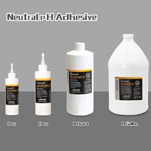 Lineco Neutral pH Adhesive, Archival Quality Acid-Free PVA Buffered Adhesive Dries Clear Flexible, 1 Quart, Ideal for Paper Board Framing Collage Crafts Bookbinding