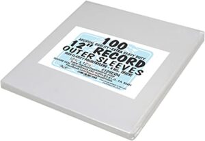 (100) 12" record outer sleeves - extra heavy duty 4 mil thick - soft polyethylene - 12-3/4" x 12-1/2" - archival quality