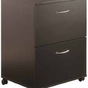 Essentials 2-Drawer Mobile Filing Cabinet from Nexera, Black
