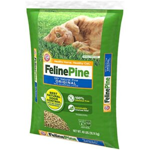 Feline Pine Original Cat Litter 40LB, Blacks & Grays (643004)