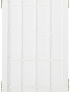 2 ft. Short Desktop Window Pane Shoji Screen - White - 3 Panels