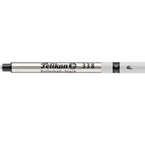 Pelikan 338 Rollerball Refill, For Pelikan Rollerball Pens, Medium Point, Black Ink, 1 Each (922179)
