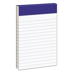 ampad 20-208 evidence 3" x 5" narrow perforated writing pads - white (12 pads of 50 sheets each)