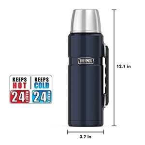 THERMOS Stainless King Vacuum-Insulated Beverage Bottle, 40 Ounce, Blue