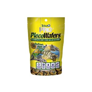 tetra pro plecowafers 2.12 ounces, nutritionally balanced vegetarian fish food, concentrated algae center, golds & yellows, model number: 16447