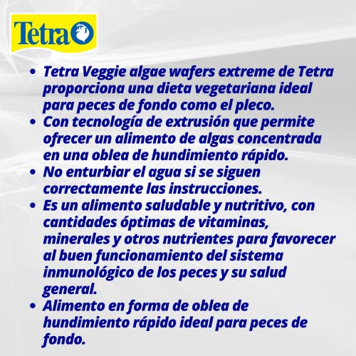 Tetra PRO PlecoWafers 2.12 Ounces, Nutritionally Balanced Vegetarian Fish Food, Concentrated Algae Center, Golds & Yellows, Model Number: 16447
