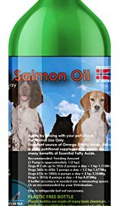 Iceland Pure Unscented Pharmaceutical Grade Salmon Oil - Pure Omega 3, Liquid Food Supplement For Dogs and Cats - BPA-Free Brushed Aluminum Epoxy coated Bottle with Pump 33oz (Pack of 1)