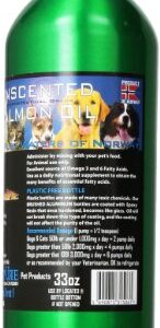 Iceland Pure Unscented Pharmaceutical Grade Salmon Oil - Pure Omega 3, Liquid Food Supplement For Dogs and Cats - BPA-Free Brushed Aluminum Epoxy coated Bottle with Pump 33oz (Pack of 1)