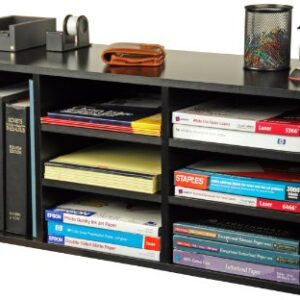 9-Compartment Office Organizer (Black) (13"H x 31"W x 12"D)